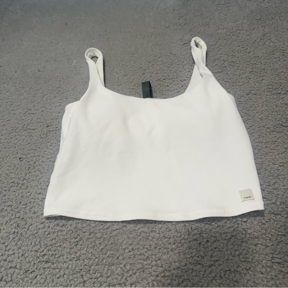 Vuori White Crop Top Size M